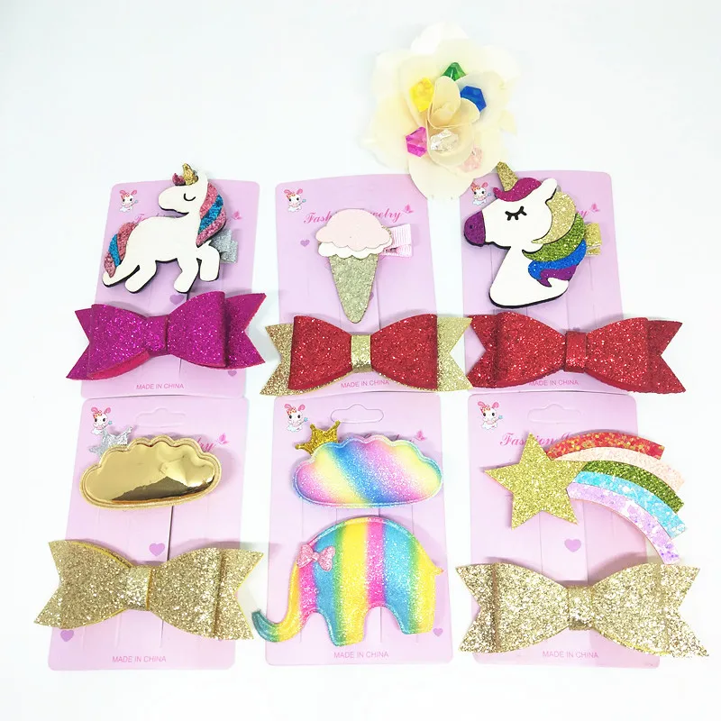 

1Pack=2PCS Hair Clips for Girls Fashion Kids Hairpins Barrettes Little Girls Gifts Cartoon Hairgrip Hair Accessories wholesale