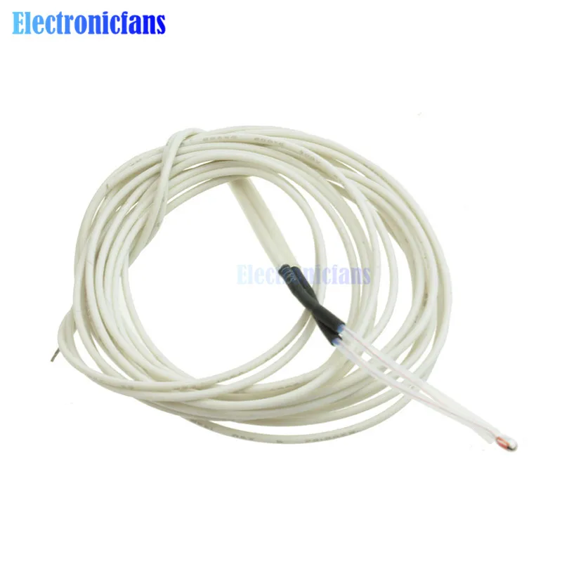 2PCS Reprap NTC 3950 Thermistor 100K with 1 Meter wire for 3D Printer NEW