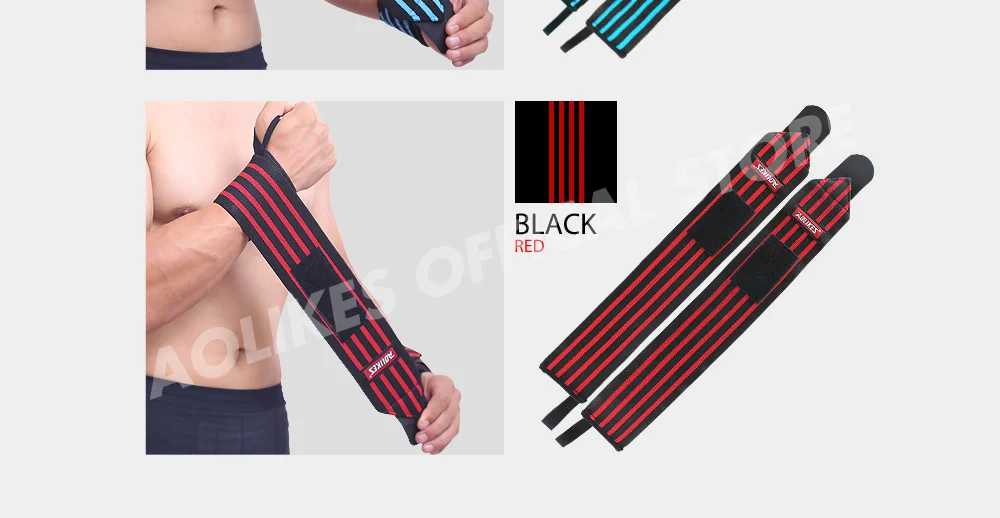 AOLIKES 1 пара наручных повязок, повязки для тяжелой атлетики, фитнеса, спортзала, спортивных напульсников, повязки на руку, 3 цвета, необходимые для тренировок