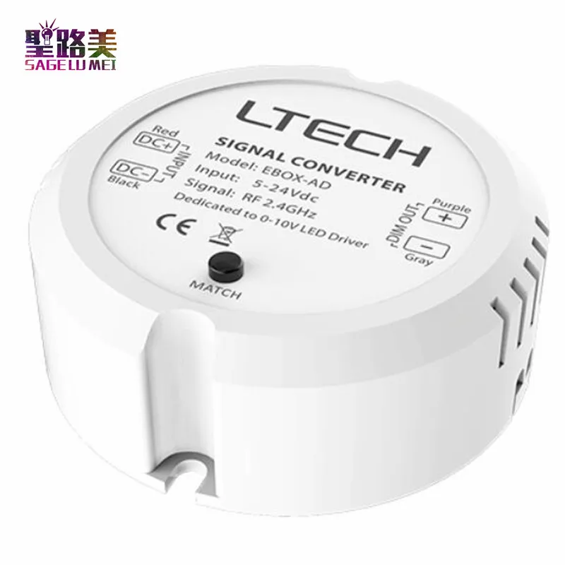 

LTECH EBOX-AD 0-10V PWM Dimmer Wireless Module DC5V~24V Input 0-10V Output RF 2.4GHz Free shipping
