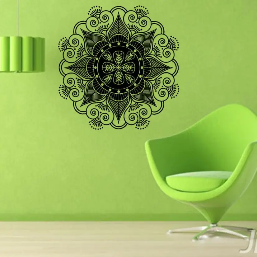 

2018 Wall Stickers Mandala Flower Indian Bedroom Wall Decal Art Stickers Mural Home Vinyl Family 2o0505