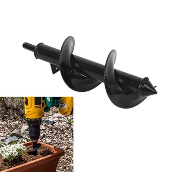 

2020 Garden Auger Spiral Drill Bit Accessories for Planting Bedding Bulbs Seedlings CAN DROPSHIP