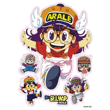 

HOT 6pcs/lot cartoon Ala Lei Retro Painting era DIY stickers Car-light Scooter notebook computer Waterproof sunscreen PVC decals