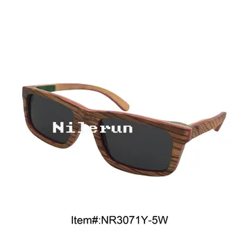 

rectangle layered wood sunglasses