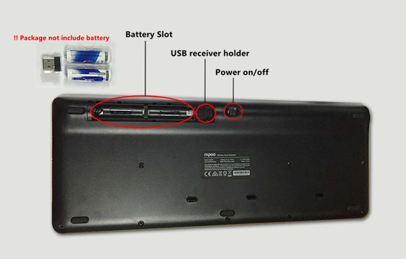 Rapoo K2600 2,4G беспроводная сенсорная клавиатура тонкая клавиатура с большой сенсорной панелью для Smart tv/ноутбука/компьютера/планшета