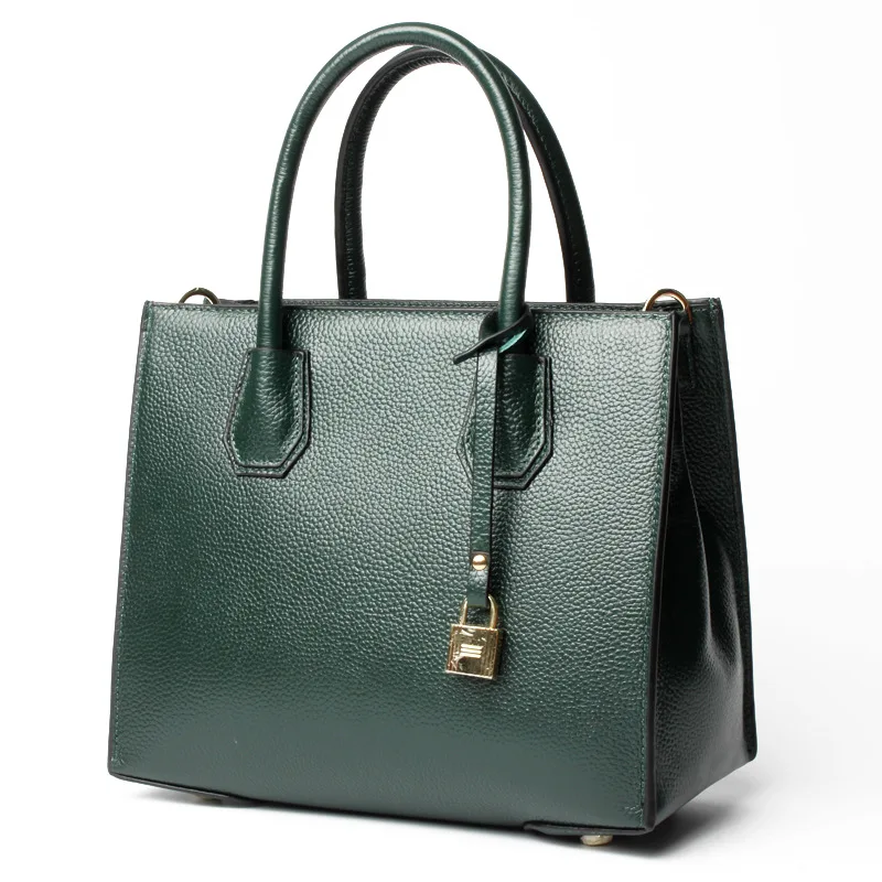 

Women's Bag 2019 New European and American Fashion First Layer Black Green Single Shoulder Bag Killer Bag