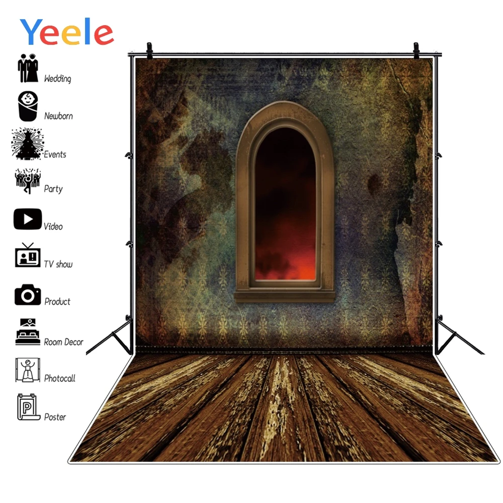 

Yeele Grunge Wall Retro Wood Floor Portrait Photographic Backgrounds Professional Camera Photography Backdrops For Photo Studio
