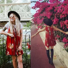 2017 New Casual Summer Dress Women Vestidos Plus Size Womens Boho Clothing Off Shoulder Bandage Hollow Out Summer Boho Dress