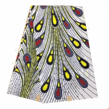 

100% Cotton High Quality Nigeria Ankara Flower Print Veritable wax 6 yard 2019 Veritable Wax Print Veritable Wax Cotton