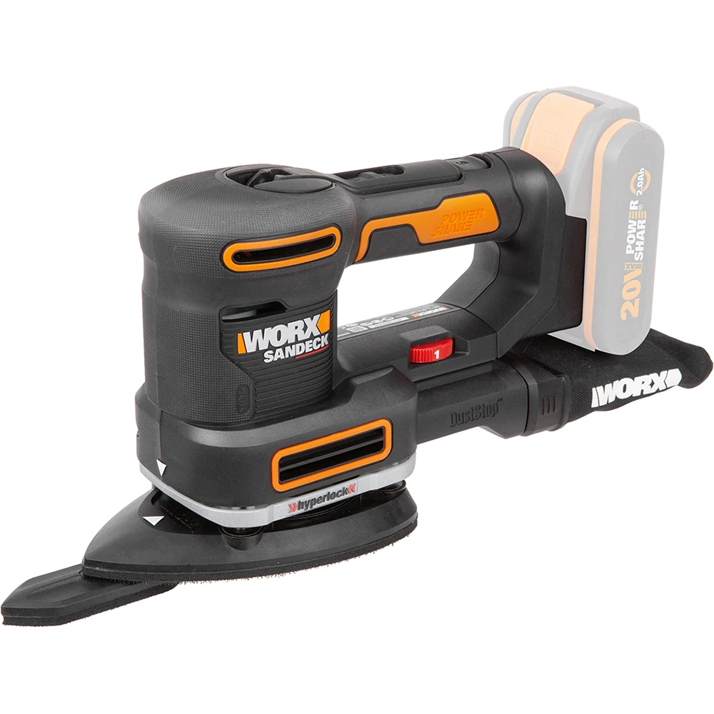 Виброшлифмашина аккумуляторная WORX WX820 кейс