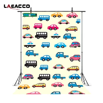 

Laeacco Cute Cartoon Cars Collection Pattern Baby Newborn Photography Backgrounds Vinyl Custom Camera Backdrops For Photo Studio