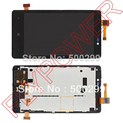 

For Nokia Lumia 820 LCD Screen with Touch Digitizer +frame Assembly by free shipping; 100% warranty