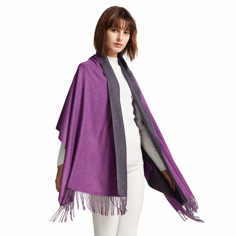 Autumn and winter New Scarf Female European American Style Double Faced Pure Color for Cashmere Gift Wild Shawl | Аксессуары для