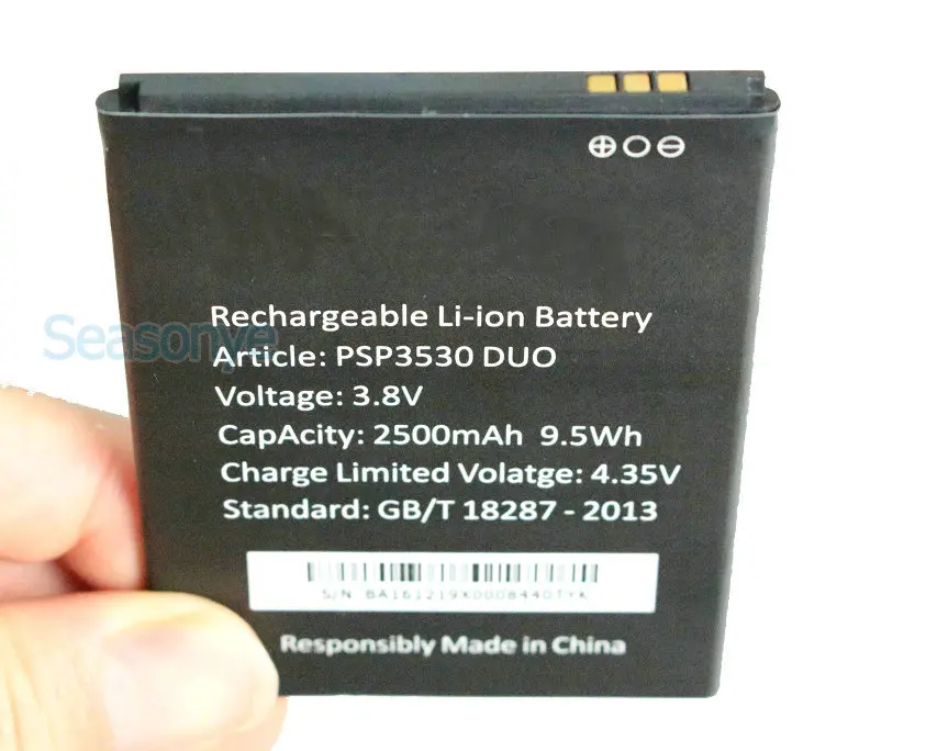 Запасные литий-ионные аккумуляторы для Prestigio Muze D3 2500 DUO E3 PSP3531DUO Muze A7 PSP7530DUO 3530 mAh/9.5Wh PSP3530 Duo