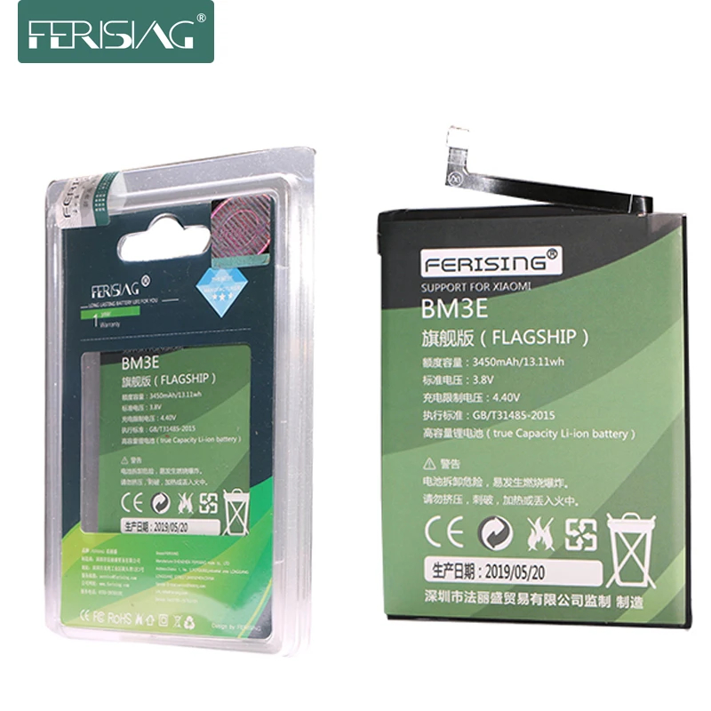 

Original BM3E Phone Battery for Mi8 Battery Xiaomi Mi 8 BM3E Replacement Batteries with Retail Package bateria for Xiaomi Mi8 M8