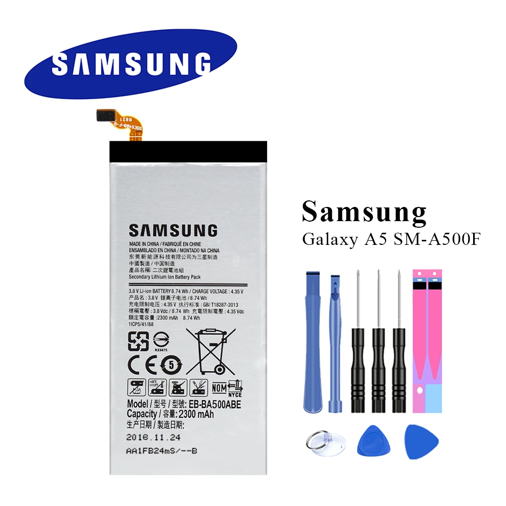 Оригинальный аккумулятор для Samsung Galaxy A5 2015 Edition A500 EB-BA500ABE A500F A500K SM-A500F A5000 A5009 +