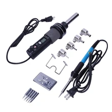 THGS Us Plug, 110 В 450 Вт 450 градусов Lcd регулируемый электронный тепловой горячий воздух 8018Lcd паяльная станция для распайки+ Электрический припой