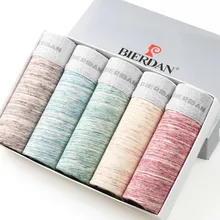 bierdan L-5xL бренд почты боксёрские шорты мужчины mens комфортно мужчин boxershorts хлопок сексуально 5pcs / много cueca 24type мужского нижнего белья трусы мужские трусы-боксеры боксеры нижнее белье трусики