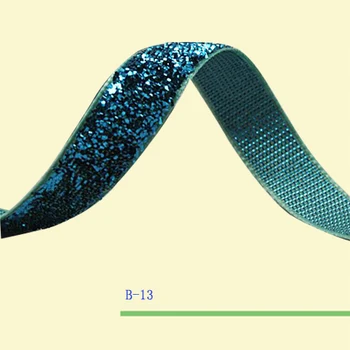 

1-1/2" Glitter Velvet Ribbon Turquoise Metallic Velvet Ribbon Sparkle Ribbon