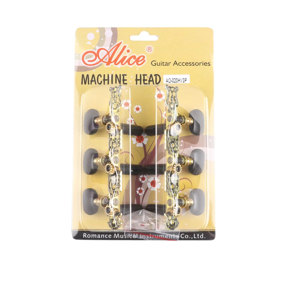Новые колки Alice планка из 3 шт. для классической гитары позолота (AO 020HV3P)|tuning