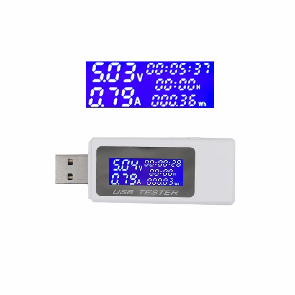 

9 in 1 4-30v digital voltmeter ammeter Electrical power USB capacity current voltage tester 20%off