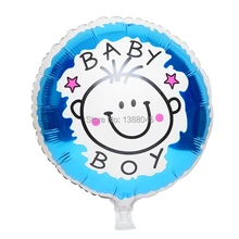 2pcs 18 inch Baby Boy Aluminum Foil Balloons Baby Boy Birthday Party Decorative Balloons Party Supplier
