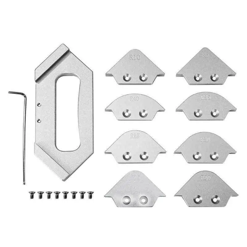 

8pcs Radius Quick-Jig Router Table Bit R Corner Jig Templates Wood Routers Set Woodworking Engraving Machine