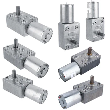 

DC 12V Motor High Torque Electric Gear Reduction Motor Worm Reversible Turbo Geared Motor 2/3/5/6/10/20/30/62/100rpm
