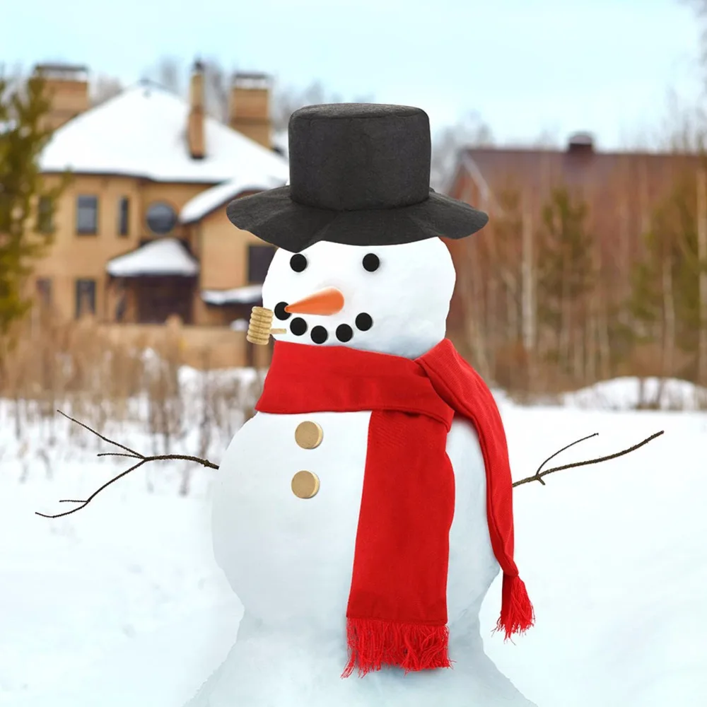 Wooden Simulation Dress Up Snowman Kit Christmas Decor Accessories ...