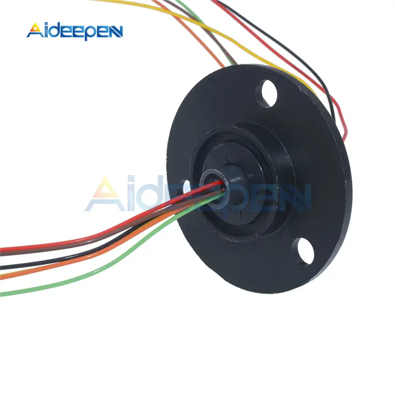 AC 220V 22mm 250Rpm 6 Wire 6 Conductors Capsule Compact Slip Ring For CCTV Monitor Electrical Test Equipment image 6