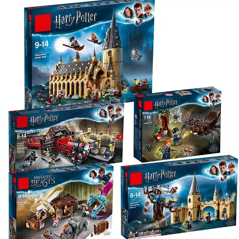 

2019 Legoinglys Harry Potter Movie Hogwarts 75954 75952 75953 Great Hall Castle Model Building Blocks 11007 Educational Toys