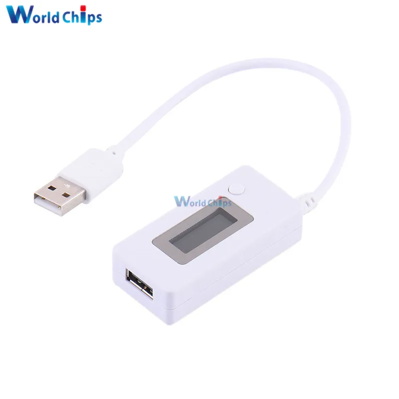 

LCD USB Detector Voltmeter Ammeter Mobile Power Charger Capacity Tester Meter Voltage Current Charging Monitor 3V-7V DC 3-7V