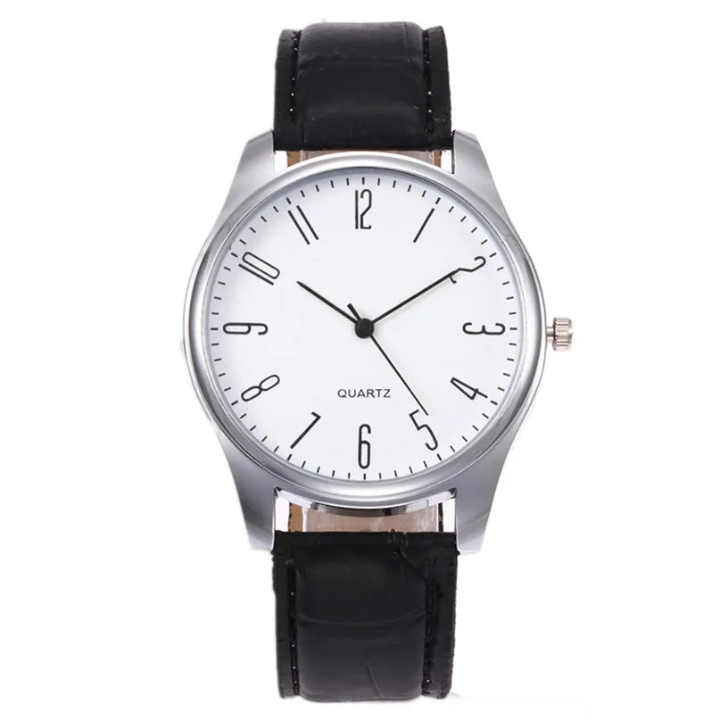Роскошные мужские часы простые повседневные из искусственной кожи аналоговые кварцевые наручные часы relogio masculino bayan kol saati reloj#4A23