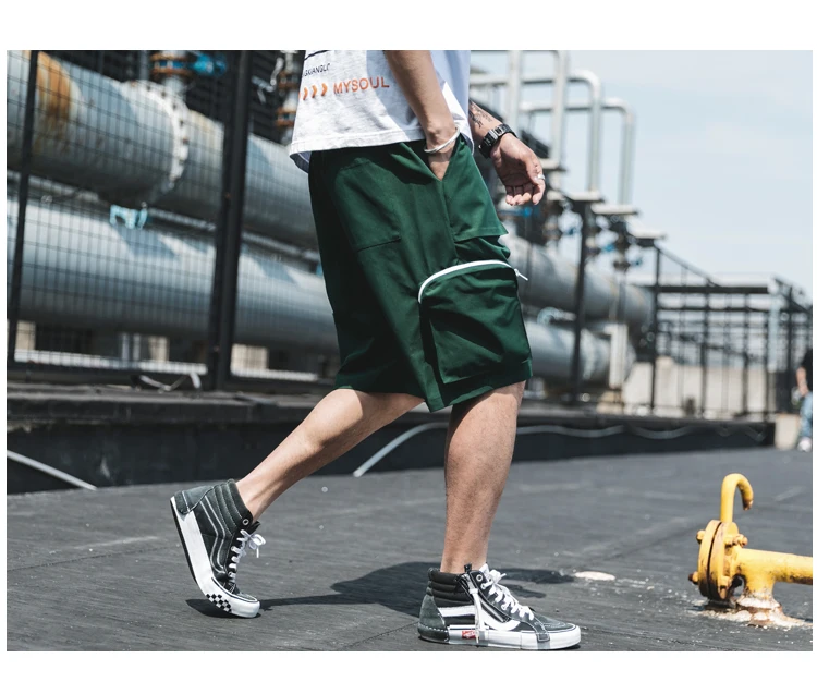 Privathinker мужские летние хип-хоп шорты-шаровары до колена шорты в уличном стиле мужские черные шорты Карго с большими карманами размера плюс