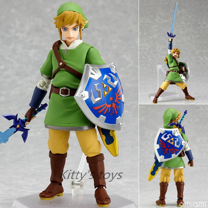 2016 аниме Legend of Zelda ссылку с небу меч Figma 153 ПВХ фигурку Коллекция Модель Детские игрушки куклы Brinquedos KA0361