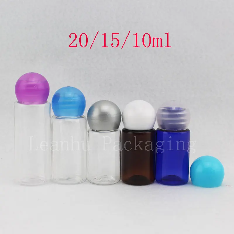 Small empty cosetic sample plastic bottle with lid Mini hotel bottles