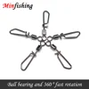 Minfishing 25 ~ 50 pcs Rolling Swivel Stainless Steel Fishing Swivel Snap Connector Fishing Hook Accessories for Sea Fishing ► Photo 3/6