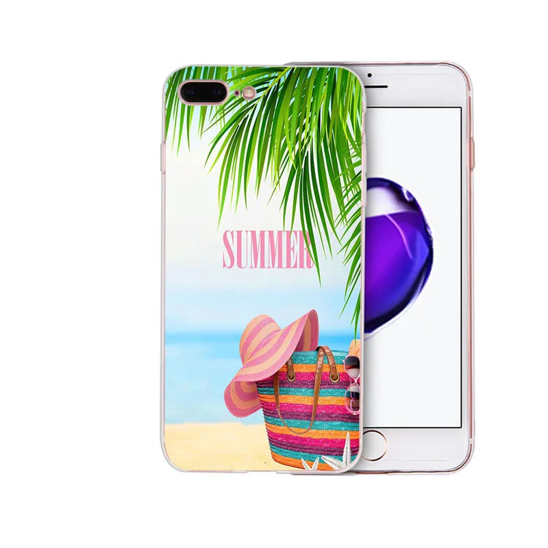 Мягкий силиконовый чехол для телефона iphone x xs xr xsmax 8 7 6s 6 plus 5s se 5 HELLO SUMMER мультяшный
