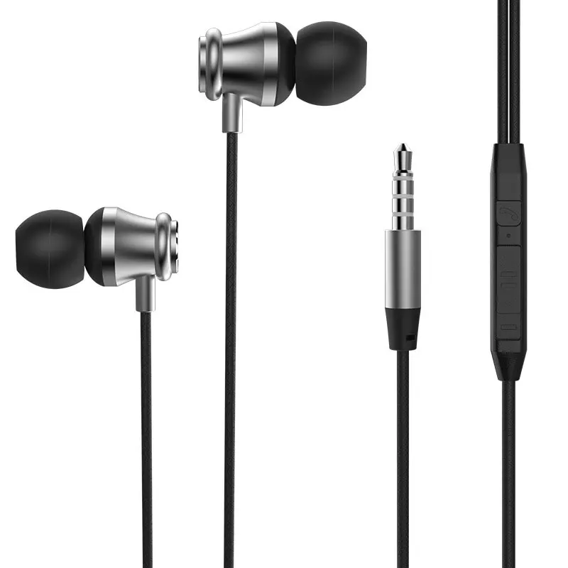 

3.5mm Wired Earphone In-ear Subwoofer Stereo Volume Adjustment Earphones Earbud Hands-free With Mic For iPhone xiaomi huawei