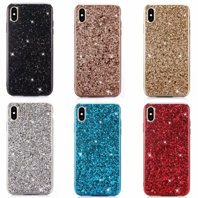 

Bling crystal sequin phone case for iPhone6S/7/8Plus/X/XR/XS MAX for Samsung S8/S9/S10Plus/Note8/9 plating frame TPU phone case