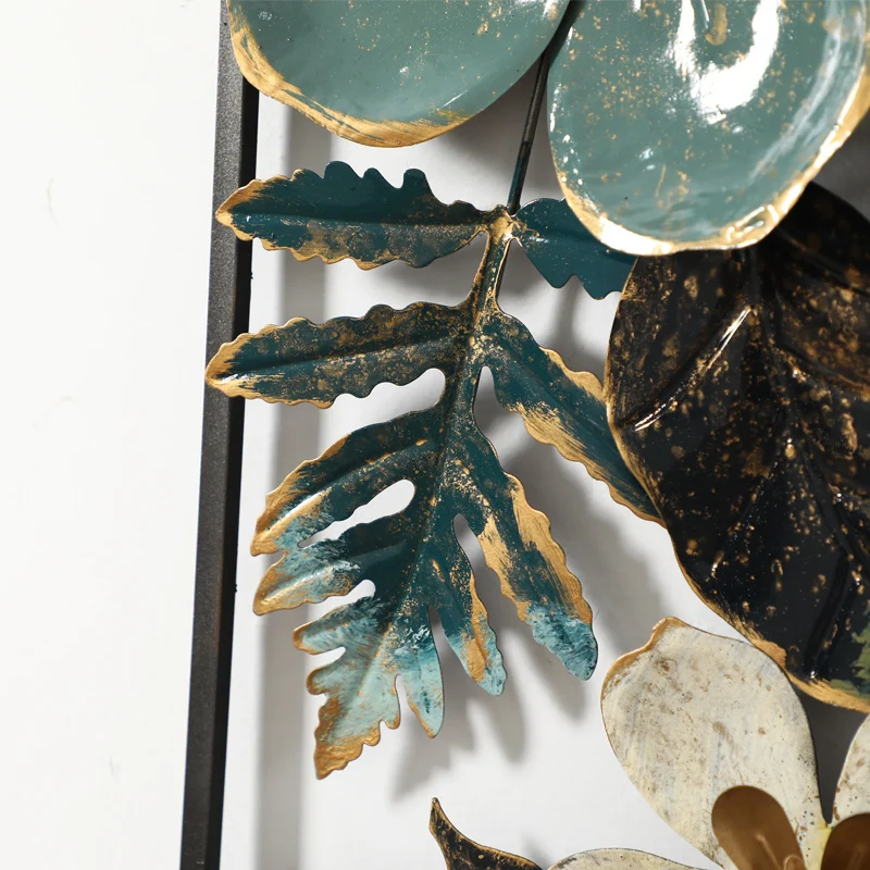 Kaufen Amerikanischen Kreative 3D Stereo Schmiedeeisen Künstliche Blume Wand Hängen Ornament Dekoration Hause Wohnzimmer Hintergrund Wandbild Kunst