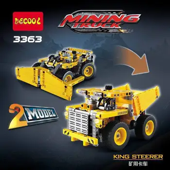 

DECOOL 3363 Mining truck (2 model)362 pcs Legoings 3D DIY Figures toys for children educational building blocks Birthday Gifts