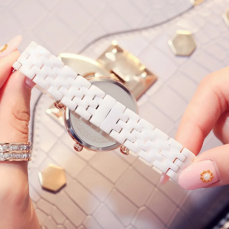 Beste Kezzi Merk Keramische Horloges Witte Bloem Quartz Horloge Waterdicht Armband Horloge Voor Vrouwen Klok Montres Femmes