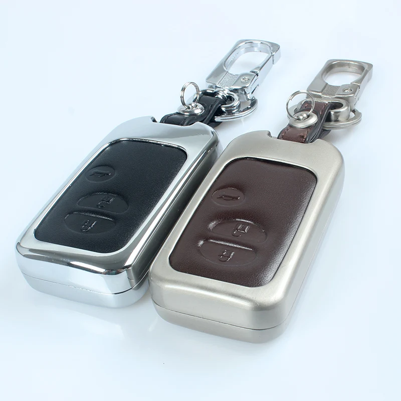 Leather Car Key Case Cover For Toyota Land Cruiser Prado 150 Camry Prius Crown For Subaru 2013 2014 Foreste Outback XV legacy