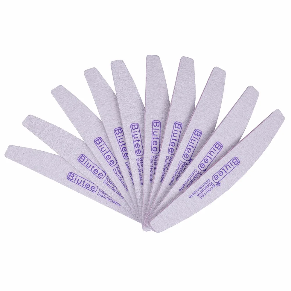 

Biutee 10 Pcs Professional Nail Files Nail Art Sanding Files Buffing Curve Manicure Tools Set Nail Buffer diagnostic-