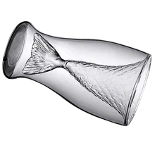 Новые прозрачные 100 мл креативные бокалы в форме русалки для вина, пива, вечерние чашки для бара(прозрачные