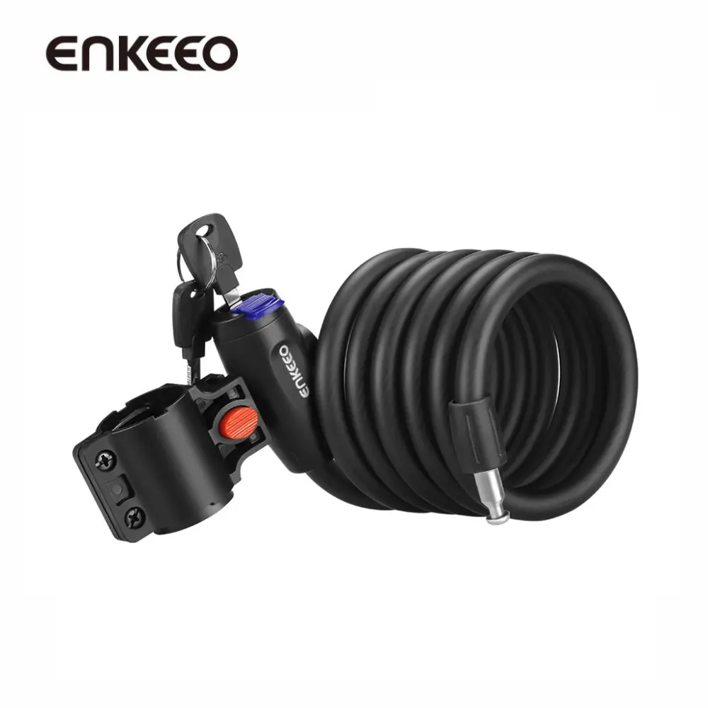 Enkeeo Bicycle Cable Lock Bike Lock Anti Theft Steel Strong Wire Coil