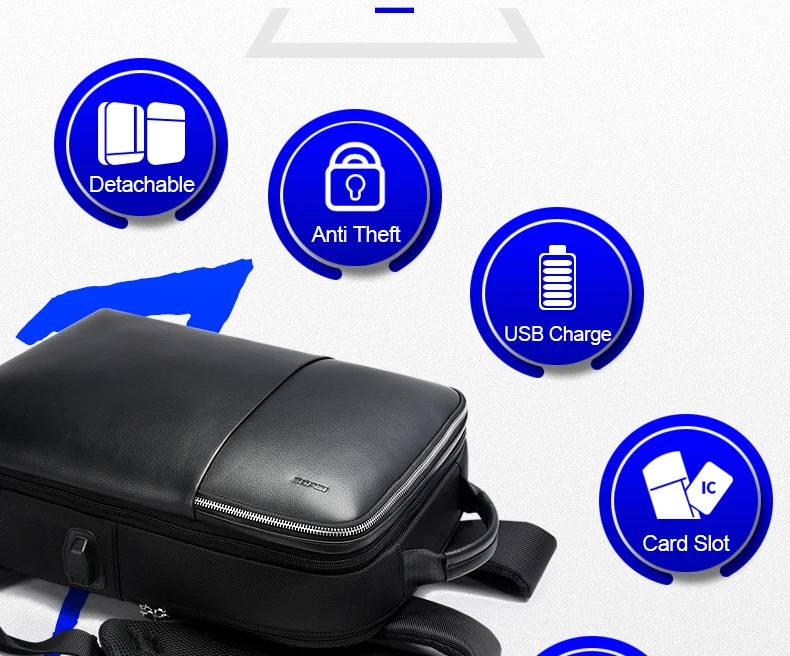 BOPAI Detachable 2 in 1 Backpack USB External Charge Laptop Backpack Shoulders Anti-theft Backpack Waterproof Backpack for Men BOPAI Detachable 2 in 1 Backpack USB External Charge Laptop Backpack Shoulders Anti-theft Backpack Waterproof Backpack for Men