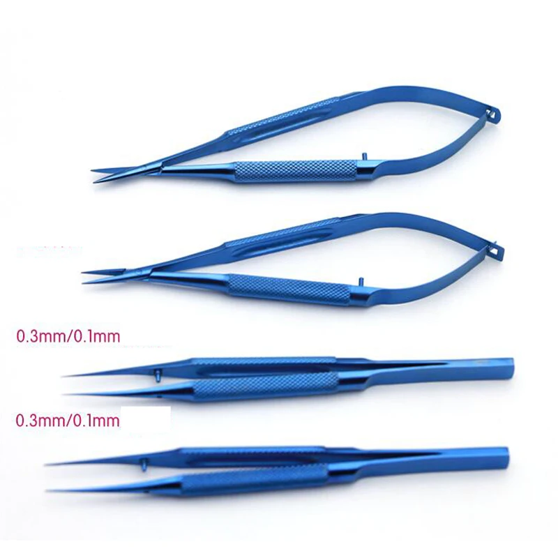 

1set Stainless steel/Titanium alloy instruments set forcep needle holder scissor Ophthalmic instruments