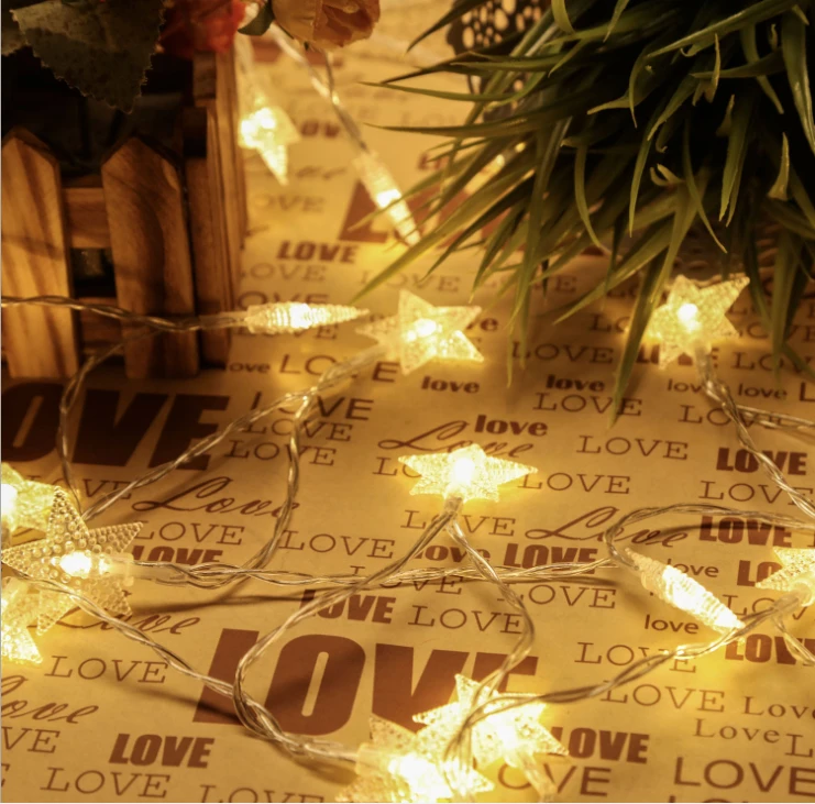 

Wholesale- 10 Leds Warm White Wood Cute Heart Shapes Romantic LED String Light For Festive Christmas Birthday Wedding Party